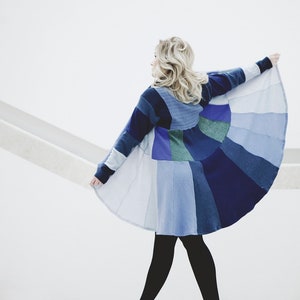 Strickjacke aus reinem Kaschmir, Upcycling von Coolawoola, Öko-Mode, warmer Mantel, 100 % Upcycling-KASCHMIR