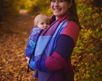 Oversize Babywearing Sweater, Merino Maternity Coat by Coolawoola Pure Wool Free Shipping