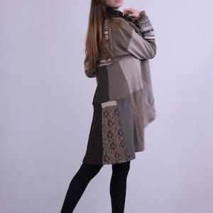 Plus Taille Wool Coolawoola Manteau Beige Hooded Spring Coat Perfect Circle Stylish Coat Wool Cape image 1