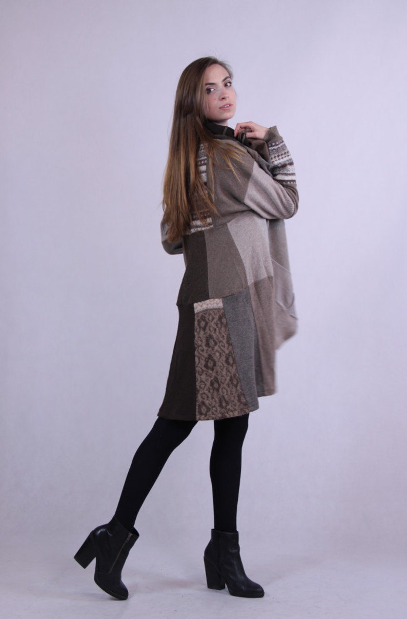 Plus Taille Wool Coolawoola Manteau Beige Hooded Spring Coat Perfect Circle Stylish Coat Wool Cape image 1