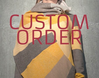 Custom Order Coat Made to Order Coat Luxury Wool Coat Unique Cape