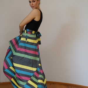 floor length colorful wrap skirt organic cotton coolawoola image 5