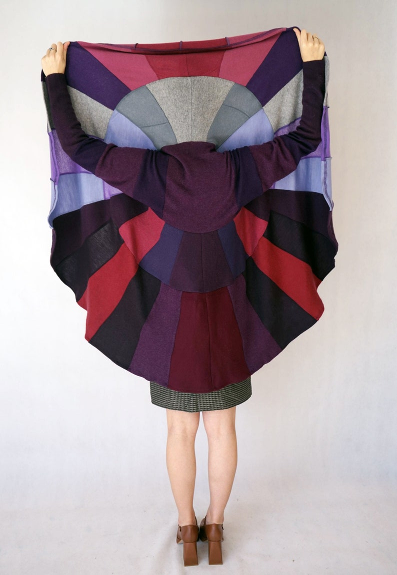 Magenta Pure Cashmere Upcycled Coat Sustainable Sweater Coolawoola