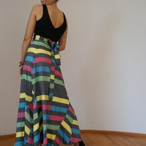 floor length colorful wrap skirt organic cotton coolawoola image 6