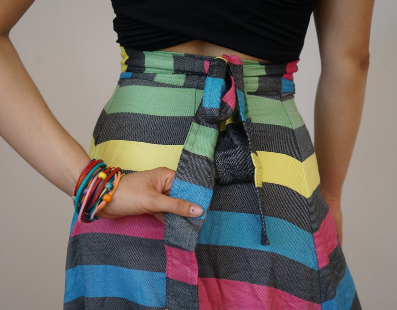 floor length colorful wrap skirt organic cotton coolawoola image 2