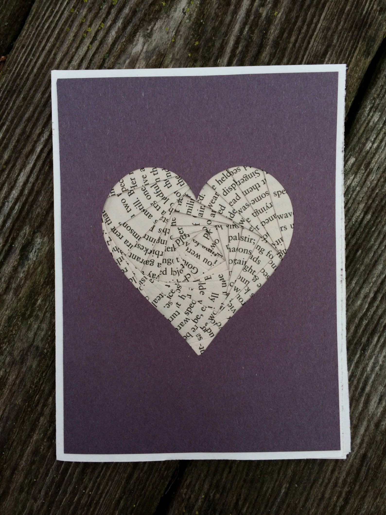 Heart Greeting Card Etsy