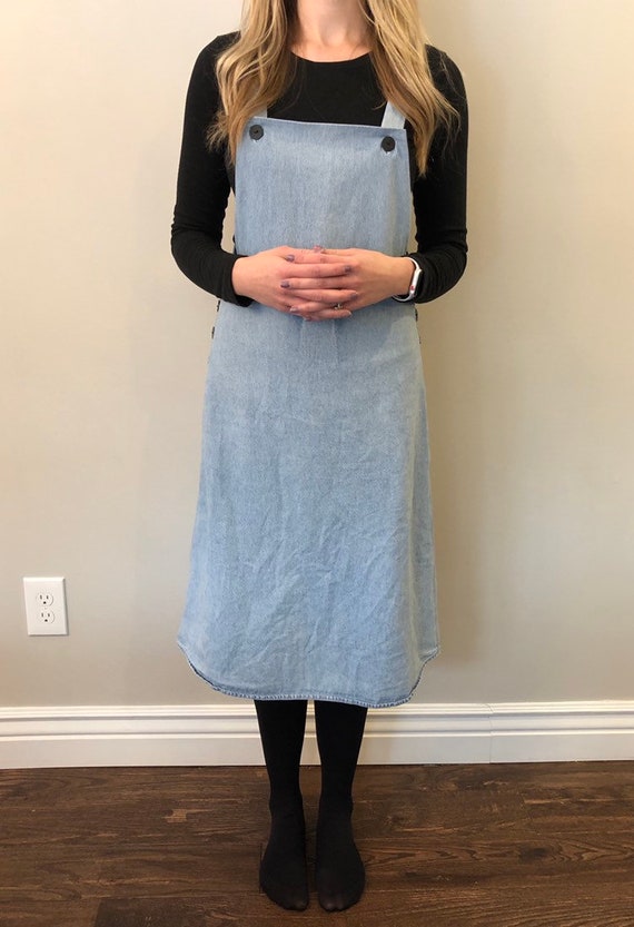 long denim jumper dress