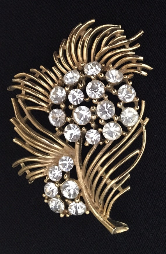 Lisner Rhinestone Brooch / Pin - image 1