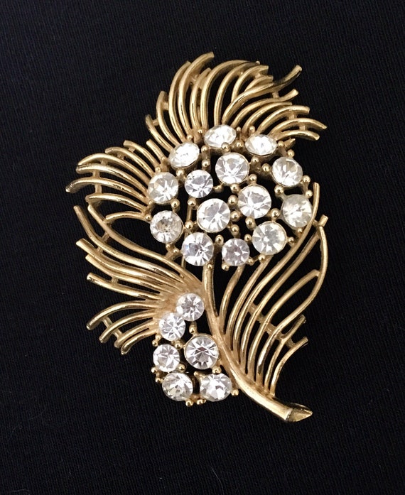 Lisner Rhinestone Brooch / Pin - image 3