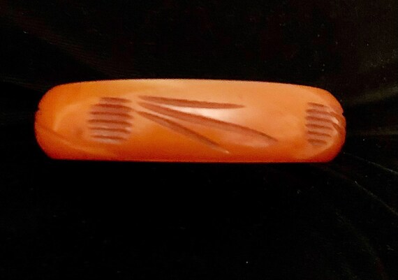 Carved Bakelite Bracelet / Bangle - image 1