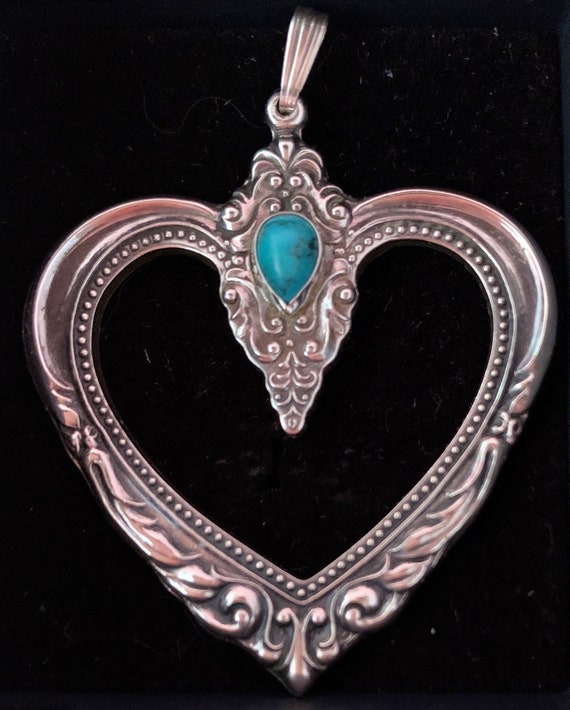 Towle Large Sterling Heart Pendant