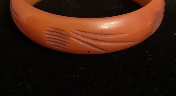 Carved Bakelite Bracelet / Bangle - image 4