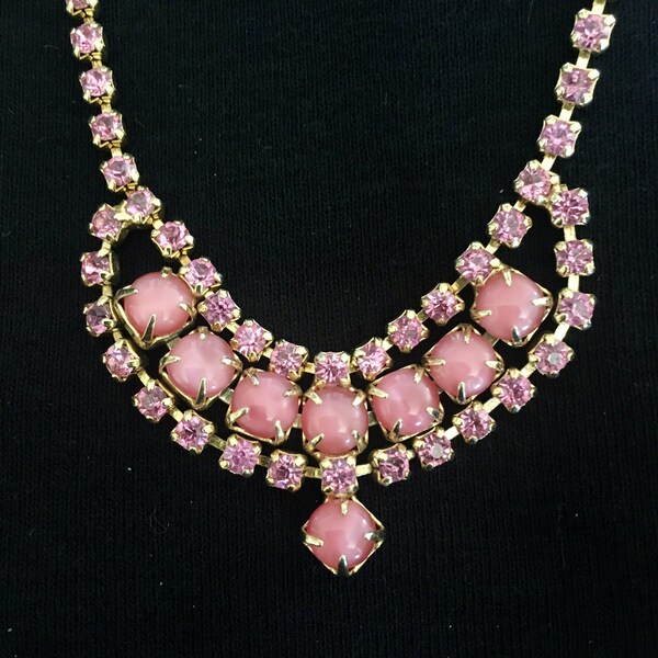 Pink Rhinestone Necklace