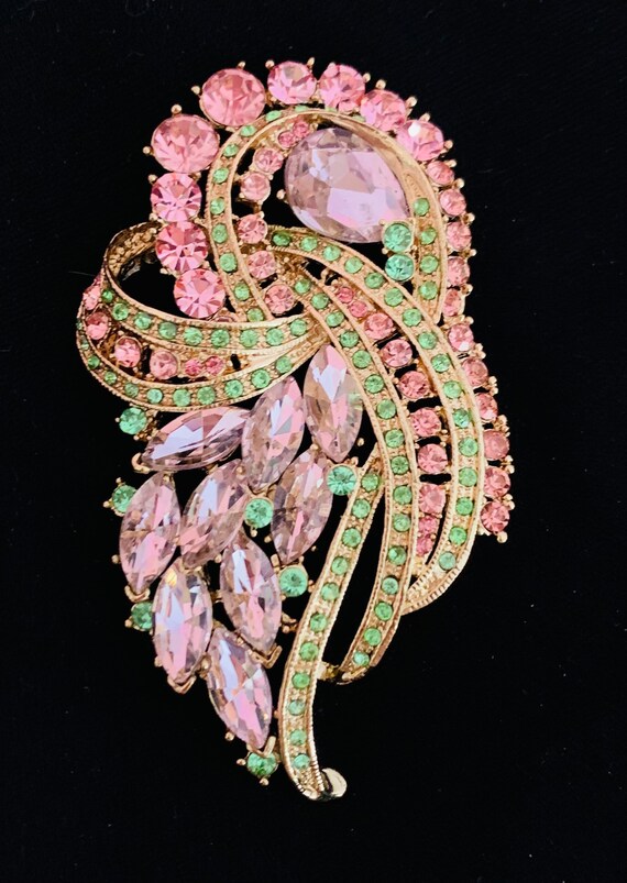 Oversized Rhinestone Brooch / Pin