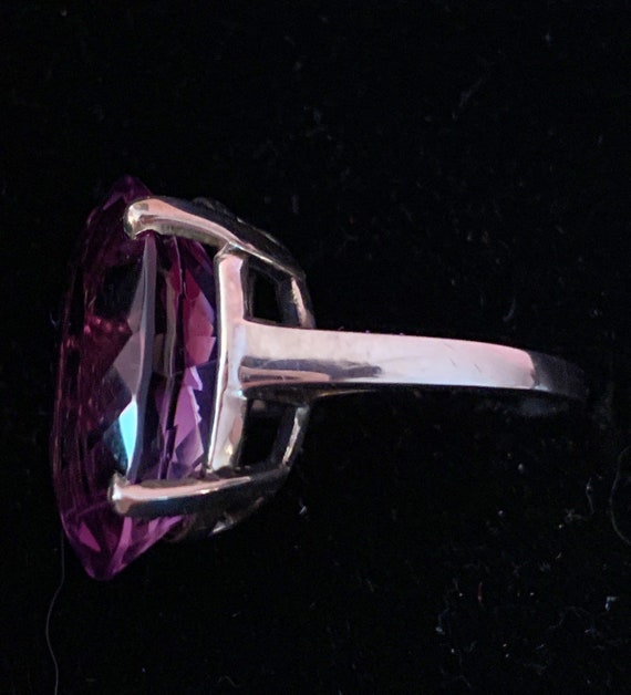 Sterling Ring with Large Oval Solitaire - image 2