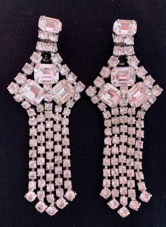 Long Rhinestone Earrings