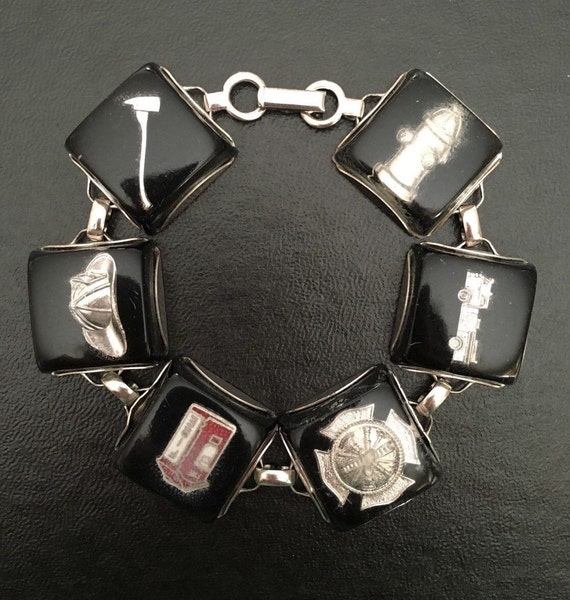Lucite Fireman Bracelet