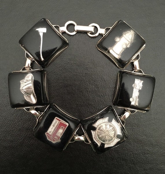 Lucite Fireman Bracelet - image 1