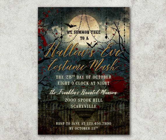 Halloween Party Invitation / Halloween Haunted Mansion Party