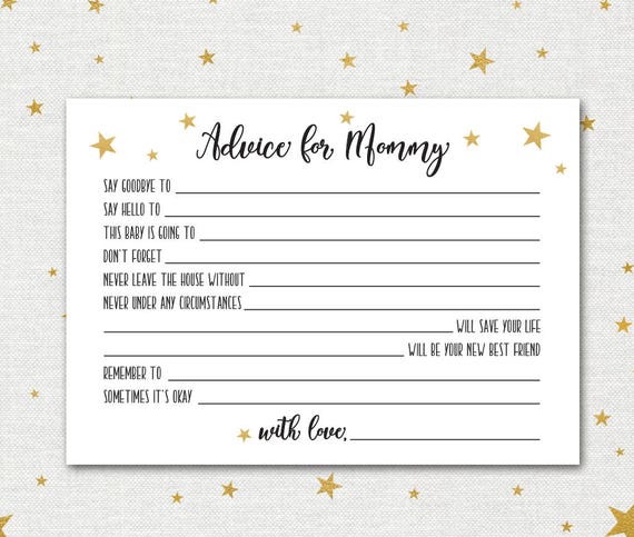 Twinkle Twinkle Advice For Mommy To Be Baby Shower Advice Etsy