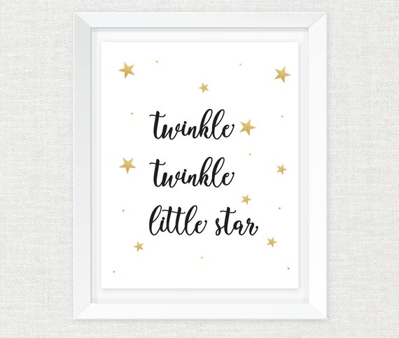 Twinkle Twinkle Little Star Printable Art 8x10 / DIY Printable | Etsy