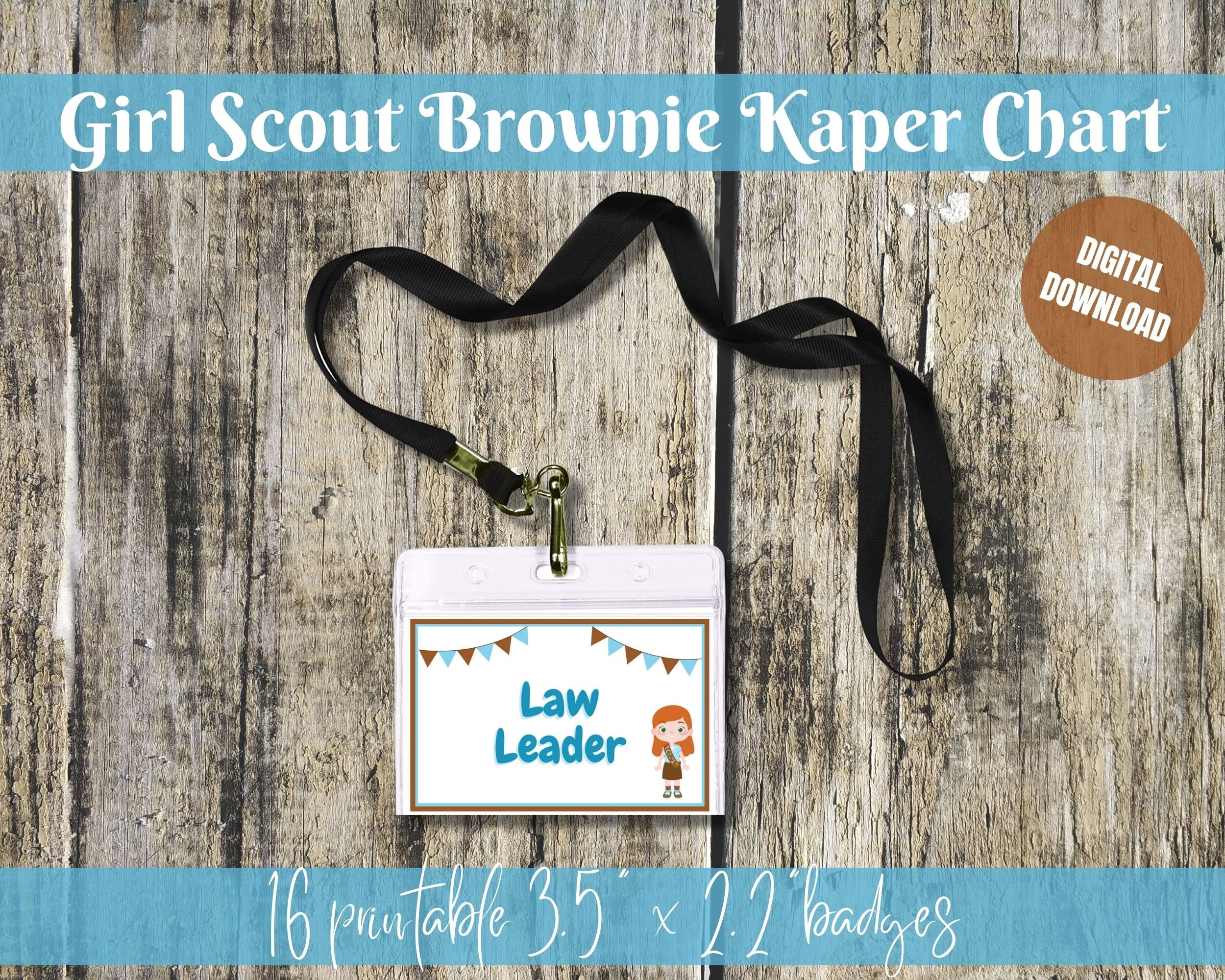 Girl Scout Brownie Kaper Chart. Lanyard Kaper Chart INSTANT - Etsy