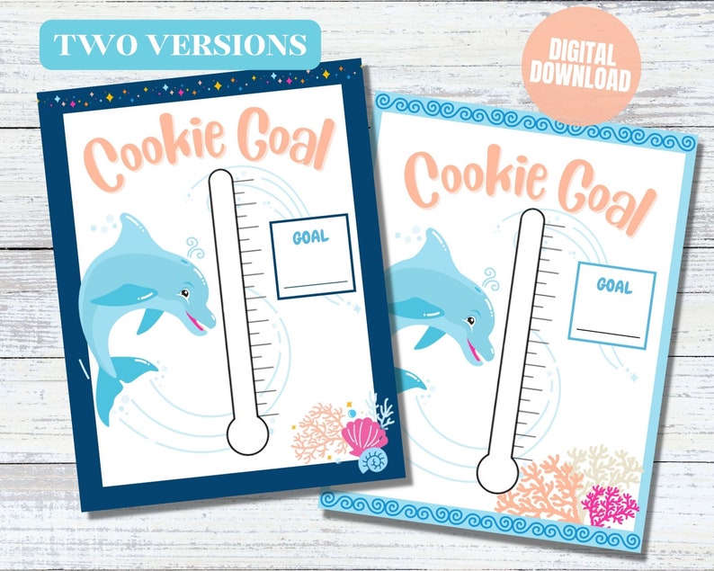 Girl Scout Cookie Sales Goal Chart. Sales Tracker instant Etsy