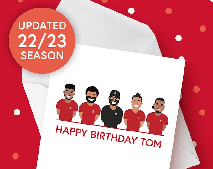 Personalised Liverpool Birthday Card, Liverpool Birthday, Liverpool Fan