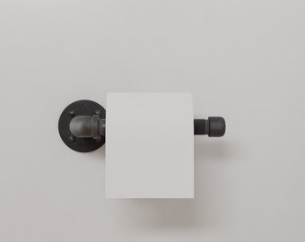Industrial Pipe Toilet Paper Holder | Steampunk TP Decor