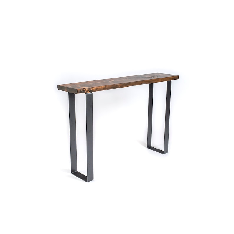 Steel And Wood Console Table Rustic Entry Image 0