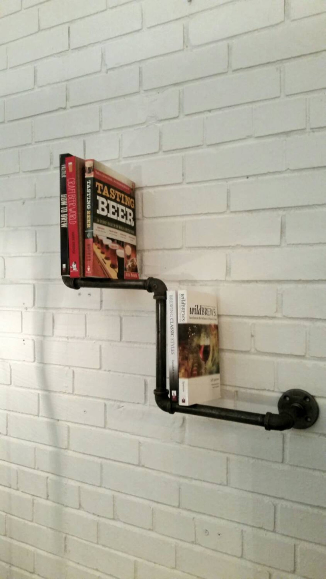 Rustic Industrial Pipe Bookcase Industrial Pipe Bookshelf Etsy