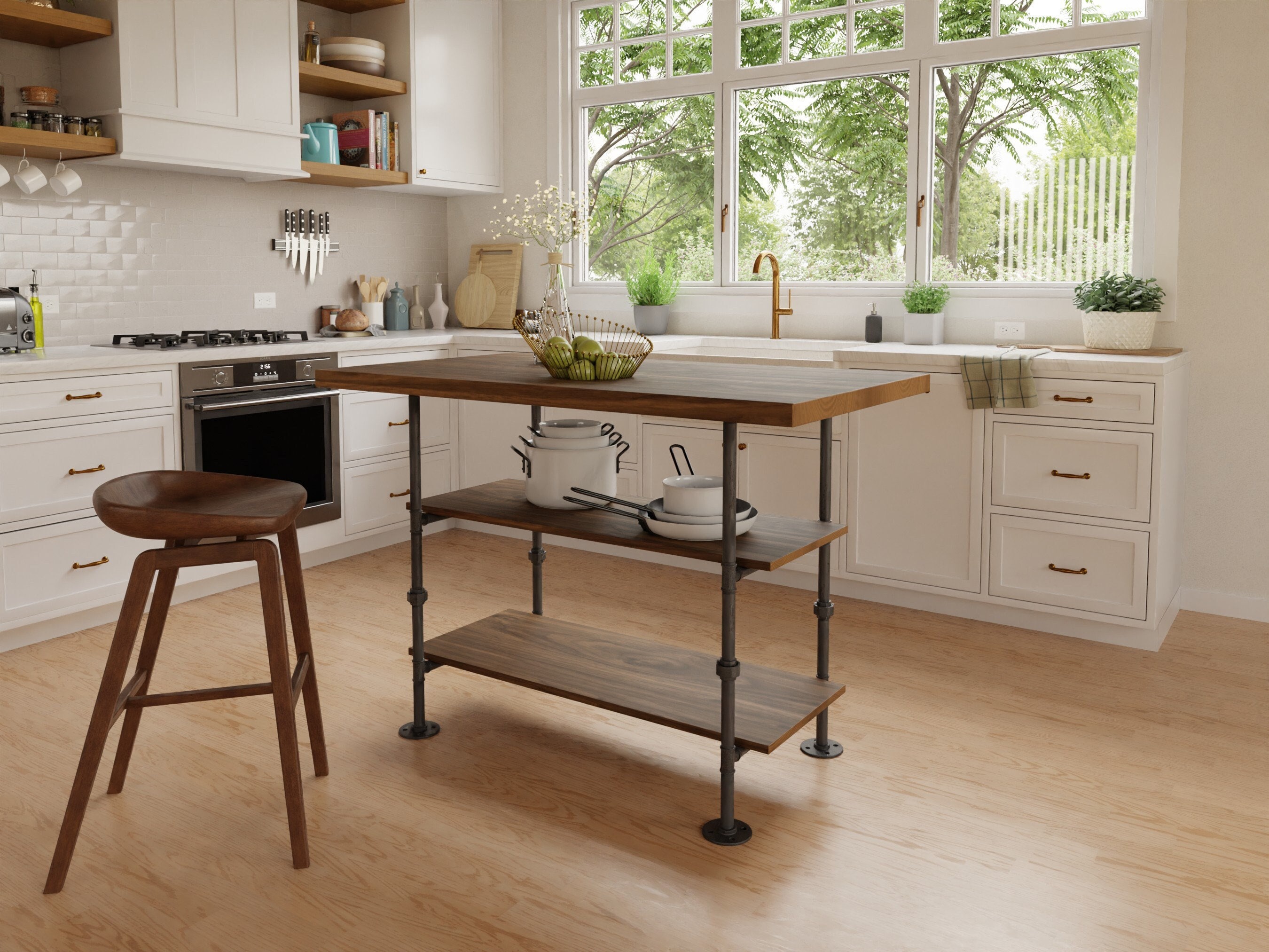 Kitchen island 2024 table with chairs