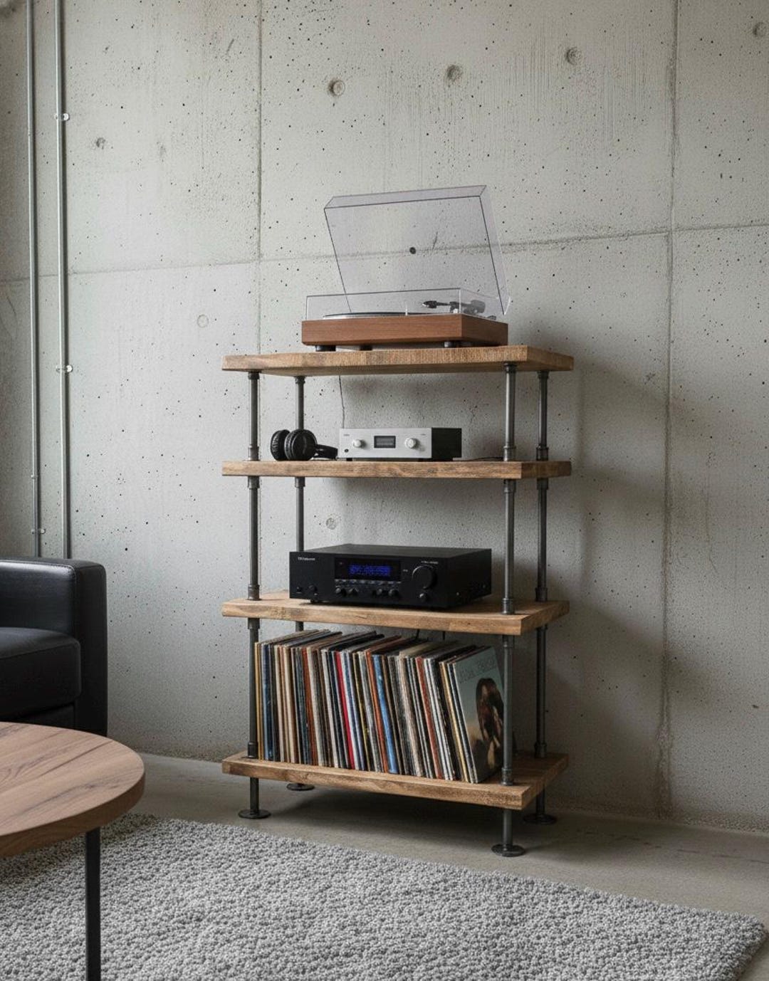 Recording Instrument Rack Industrial Record Player Stand || Audio Rack || Turntable Stand ...