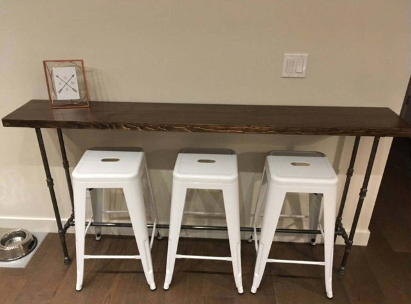 Wood and Pipe Console Table Rustic Console Table Etsy Canada