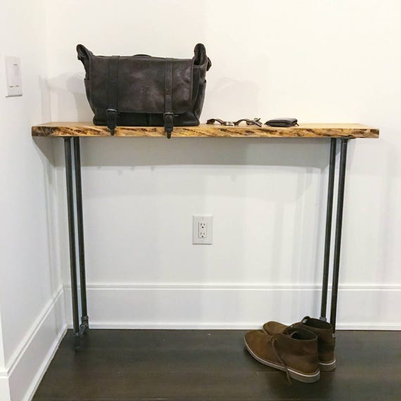 Rustic on sale foyer table