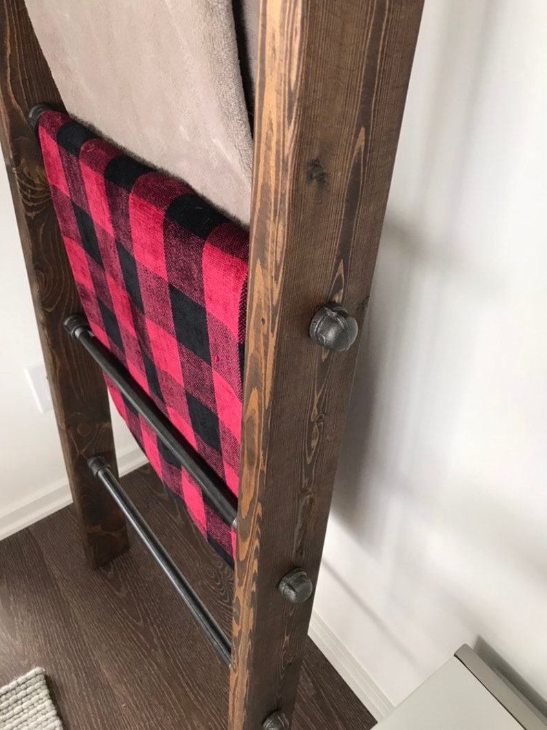 FREE SHIPPING Extra WIDE Steel Pipe and Wood Blanket Ladder Etsy Canada