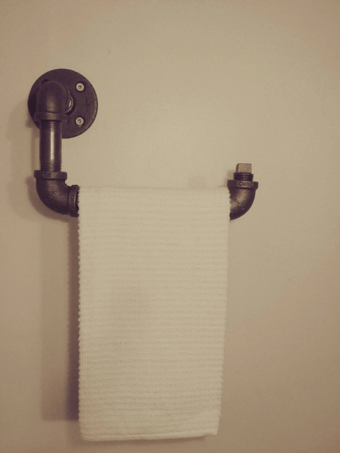Industrial Pipe Hand Towel Rack Towel Bar - Etsy