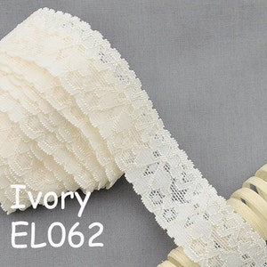 10 Yards Elastic Lace 1 Stretch Lace for Making Cotton Masks Face Covering Cloth Stretch Lace Trim Headband Bridal Garter EL997 image 5