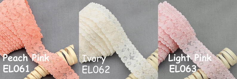 10 Yards Elastic Lace 1 Stretch Lace for Making Cotton Masks Face Covering Cloth Stretch Lace Trim Headband Bridal Garter EL997 image 5