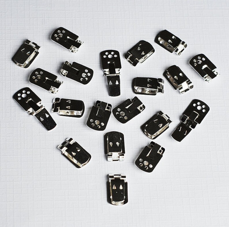 100 Pcs Shoe Clips Blank Stainless Steel Metal Silver AC073 Etsy