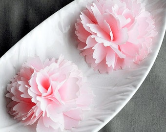 3 Pale Pink Chiffon Flower Soft Chiffon Fabric Silk Rose Flower Bridal Wedding Garter Baby Headband SF166