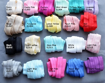 10 Yards 5/8” Fold Over Elastic for making cotton masks face covering cloth Foldover Elastic Cord Elastic Headband Elastic Lace FOE EL999