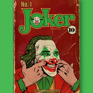 Joker Art Print, Movies as Vintage Books