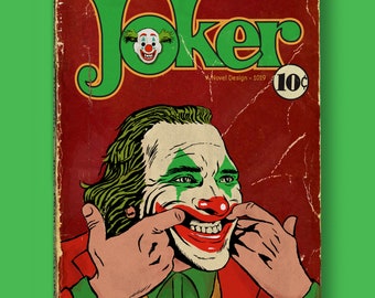 Joker Art Print, Movies as Vintage Books
