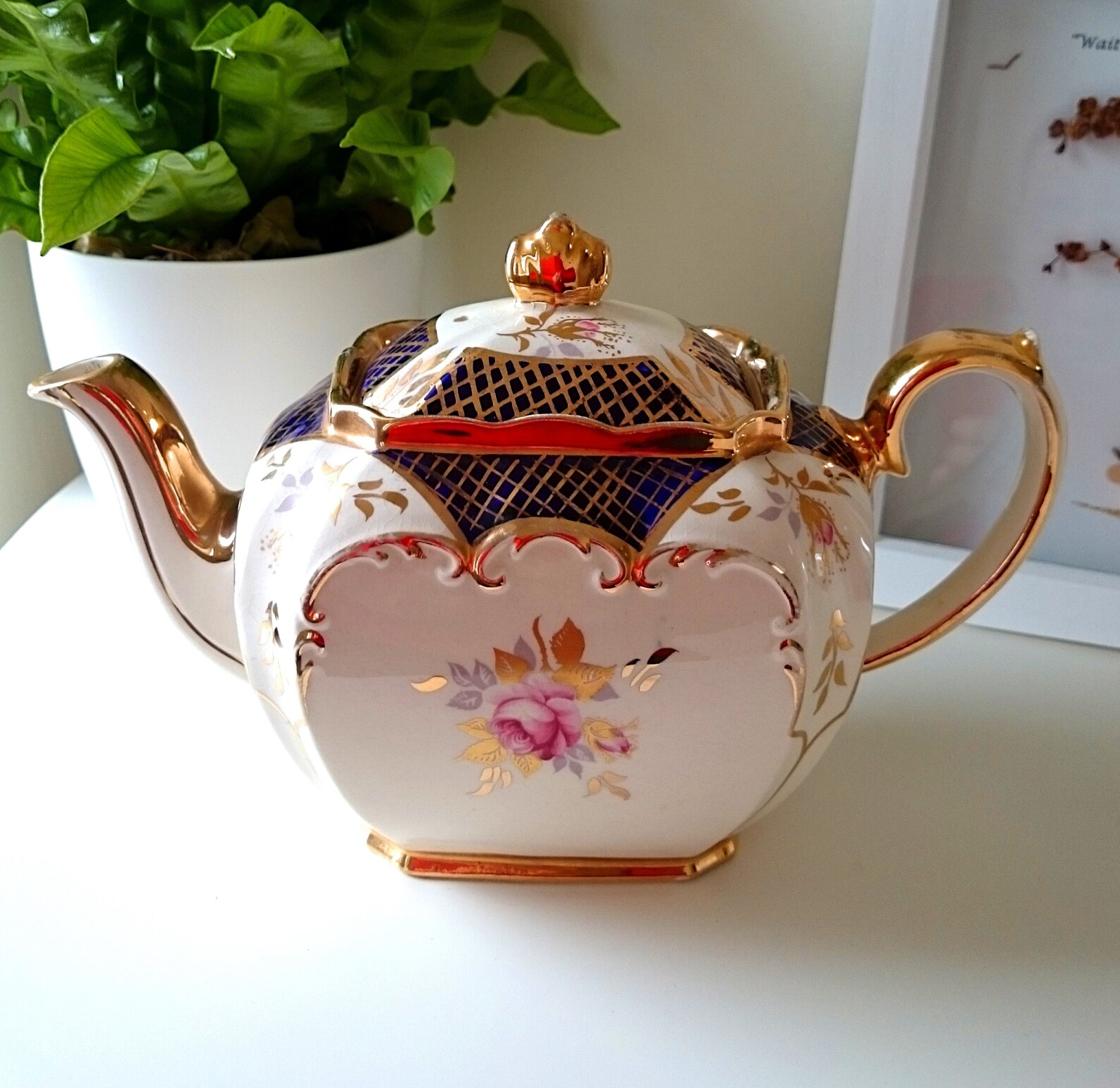 Vintage Sadler Cube Teapot Pattern No 2671 4 Cup 1.75 litre Etsy