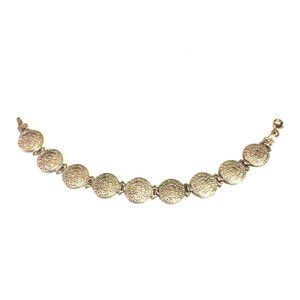 Sterling Silber rhodiniert Phaistos Disc Link Armband, 7 &quot;