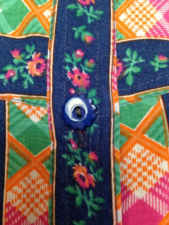 Beautiful vintage Cacharel blouse with self belt