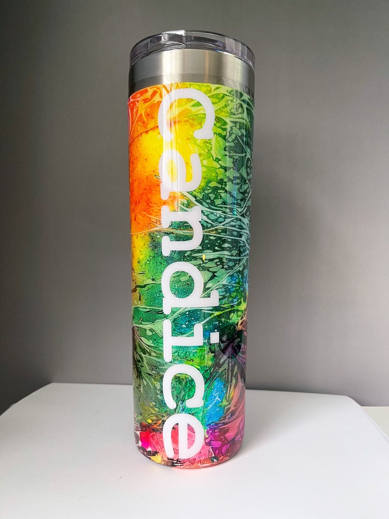 Custom Tumbler. Name Tumbler.tie Dye Tumbler. Stainless Steel. Etsy