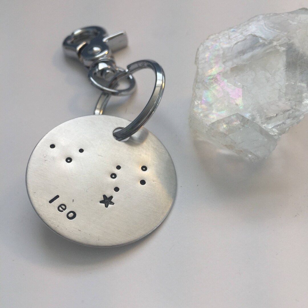 Constellation Keychain: Heavy Gauge Aluminum or Bronze, Zodiac Sign - Etsy
