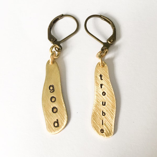 Good Trouble earrings in bronze